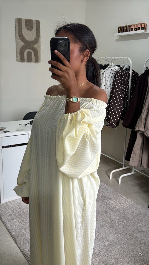 Robe longue à carreaux- SELEN